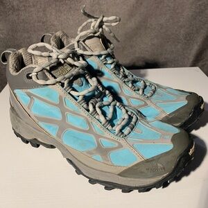 North Face Teal/Gray Hiking Mid Top Boot Women’s SZ 9.5